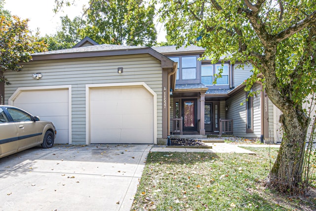 view of front of house featuring a garage