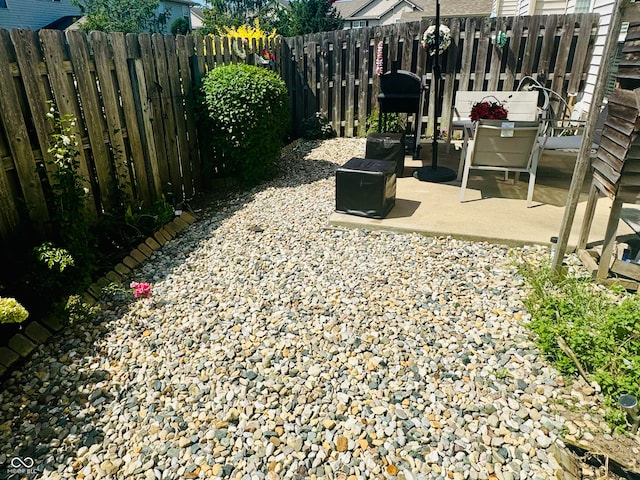 view of yard featuring a patio area