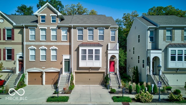 view of property with a garage