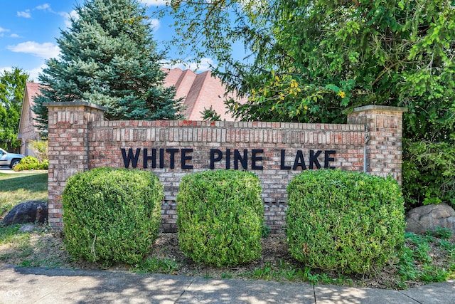 view of community sign