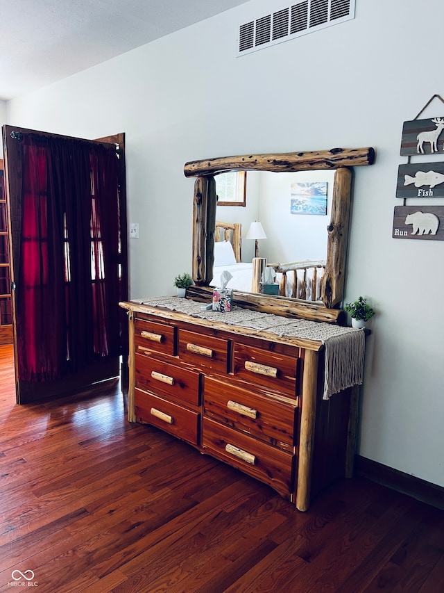 interior space with hardwood / wood-style floors