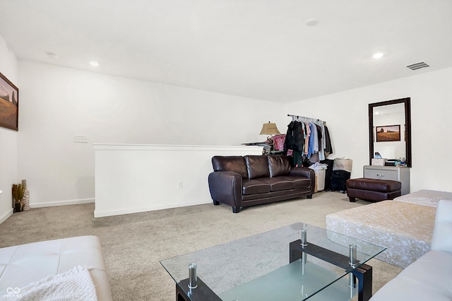 view of carpeted living room