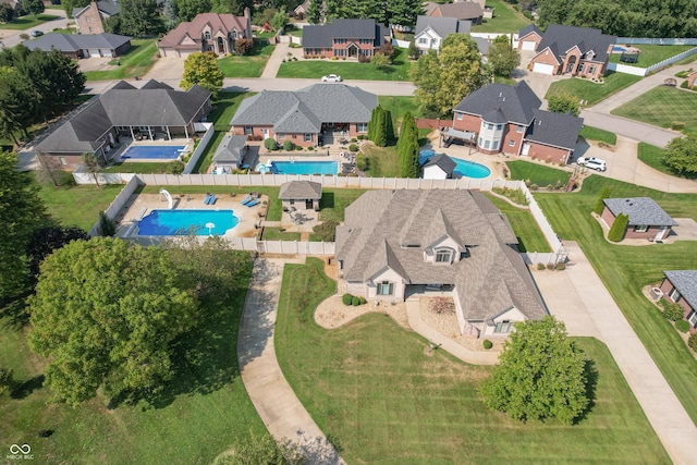 birds eye view of property featuring a residential view