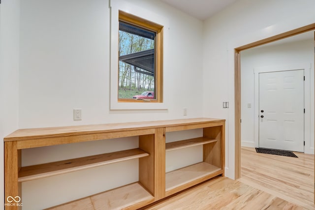 interior space with hardwood / wood-style floors