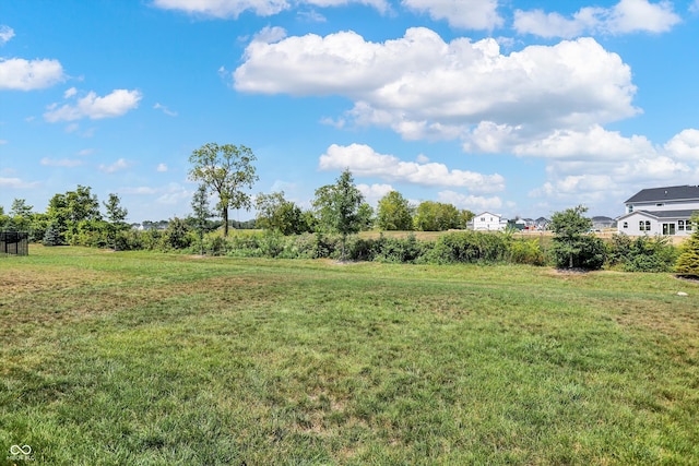 view of yard with a rural view