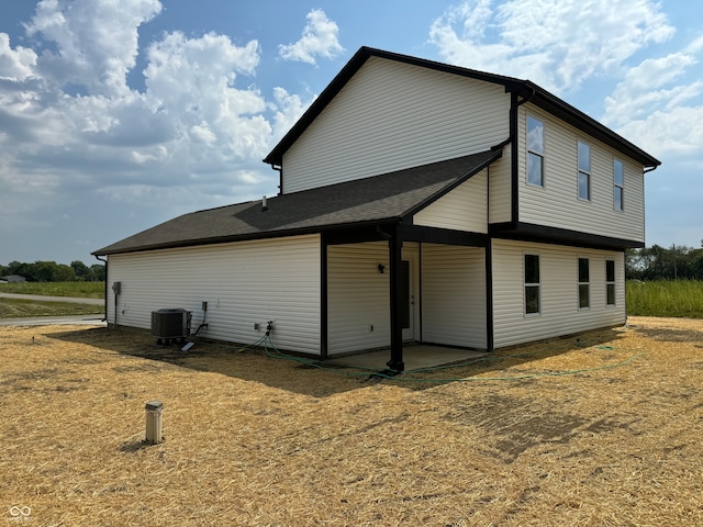 view of home's exterior featuring a patio and central air condition unit