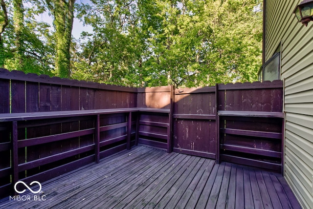 wooden deck with fence