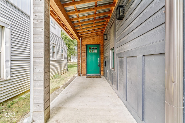 view of doorway to property