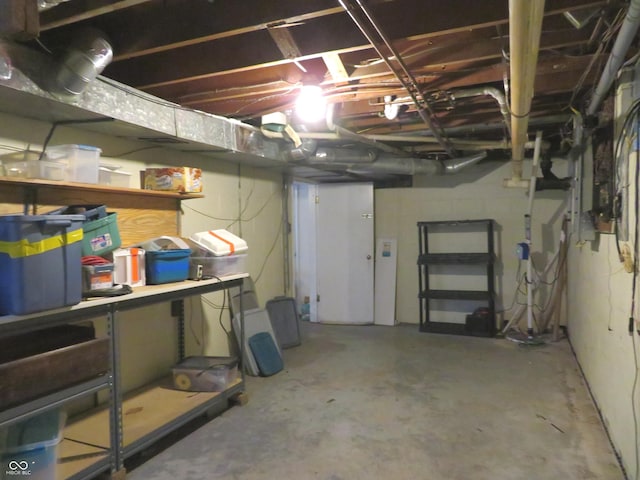 view of basement