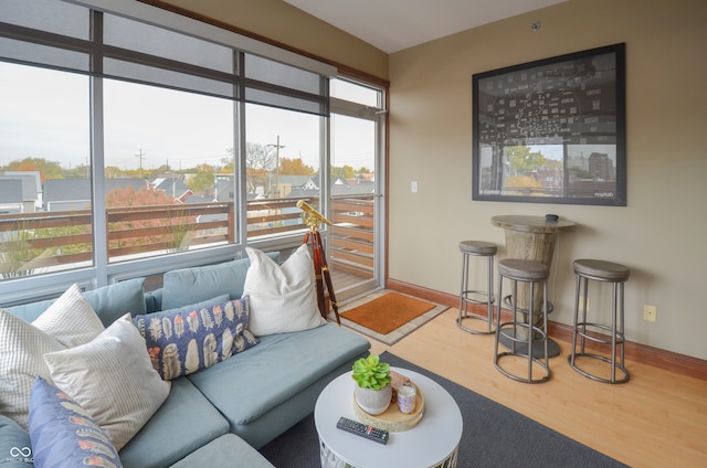 interior space featuring hardwood / wood-style floors