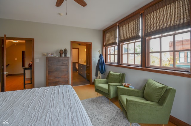 bedroom with ceiling fan