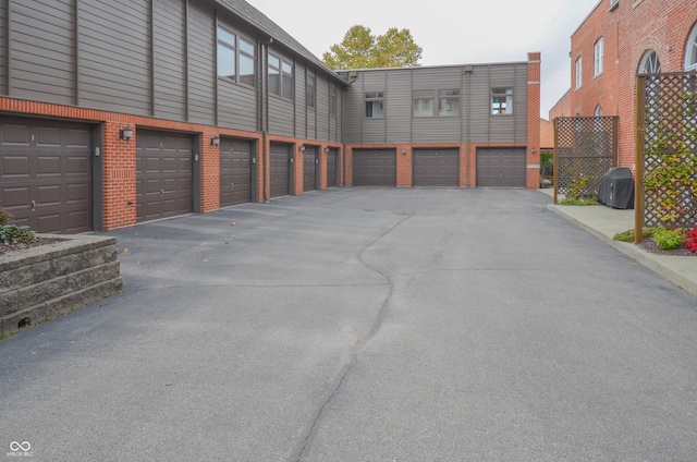 exterior space featuring a garage