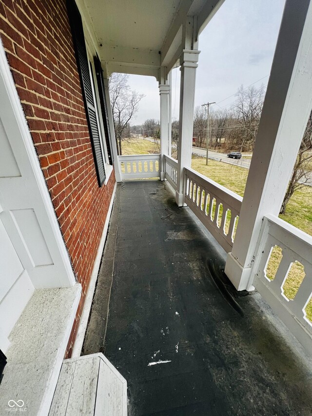 exterior space featuring covered porch