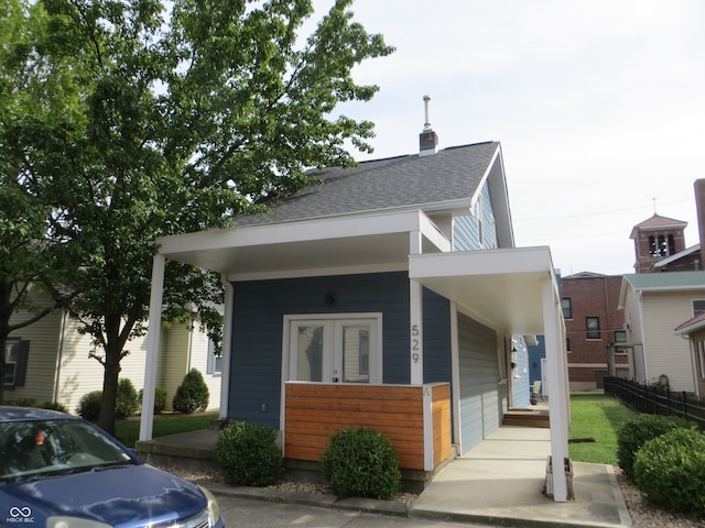 view of front of home featuring covered porch