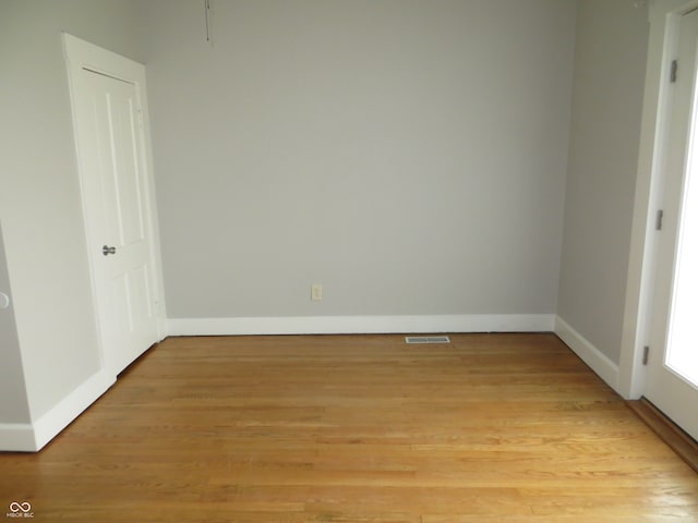 empty room featuring light hardwood / wood-style floors