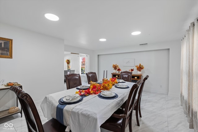 view of dining area