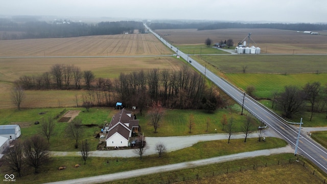 bird's eye view featuring a rural view