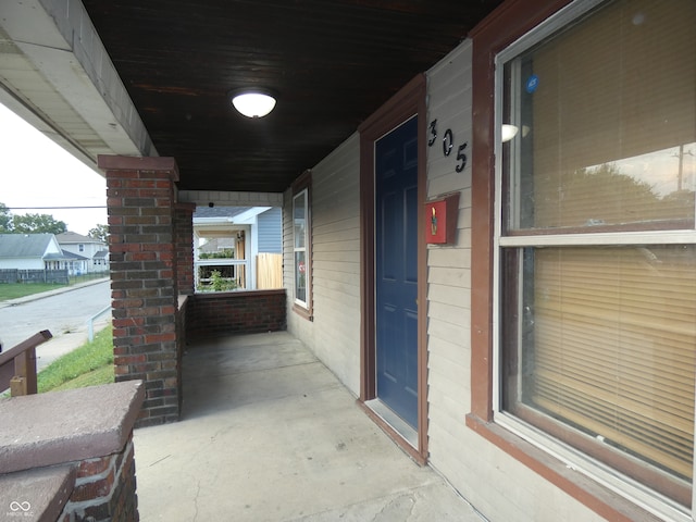 view of patio with a porch