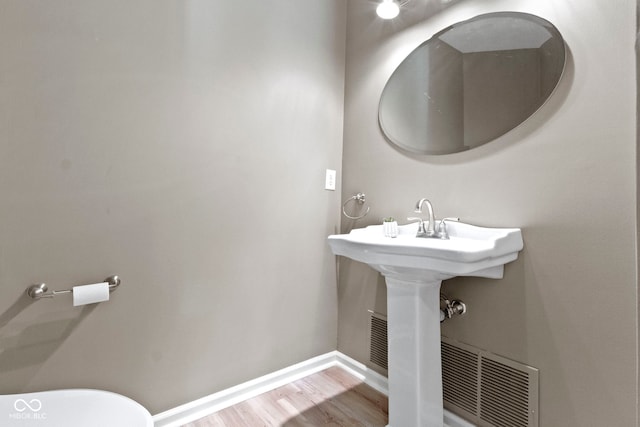 bathroom featuring hardwood / wood-style floors