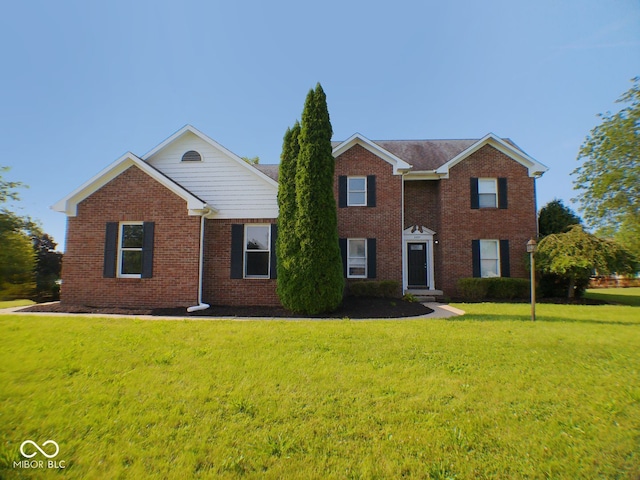 colonial house with a front yard