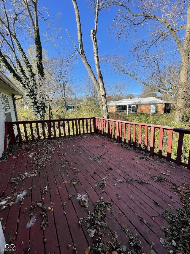 view of wooden terrace