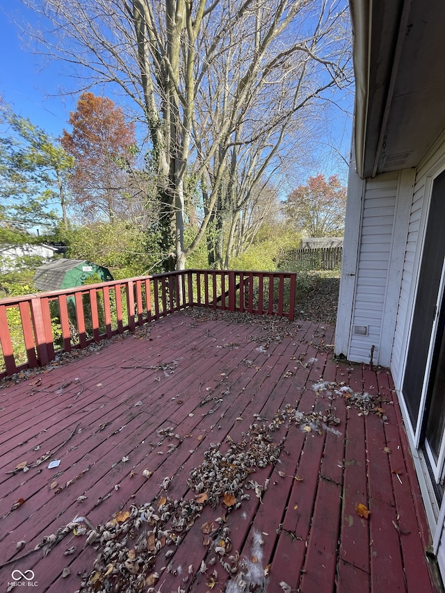 view of wooden deck