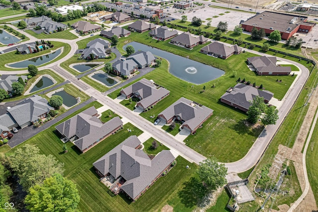 2841 Grandview Ln, Greenwood, IN 46143 - birds eye view of property featuring a water view and a residential view