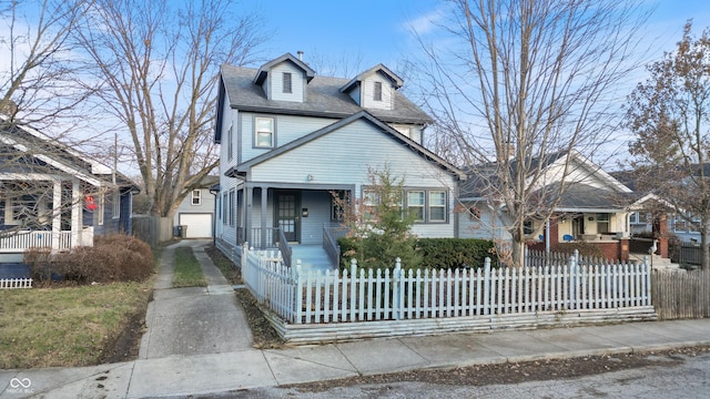 view of front facade featuring a porch