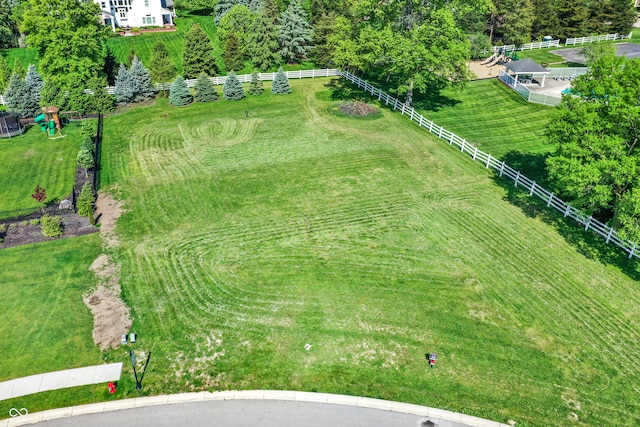 aerial view featuring a rural view