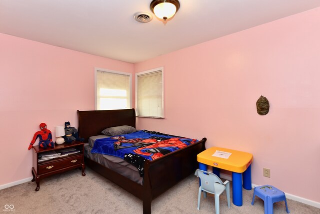 view of carpeted bedroom