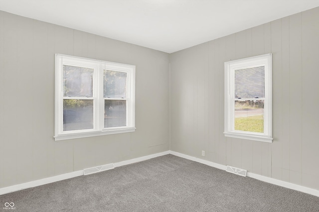 unfurnished room featuring carpet flooring