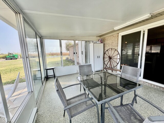 view of sunroom