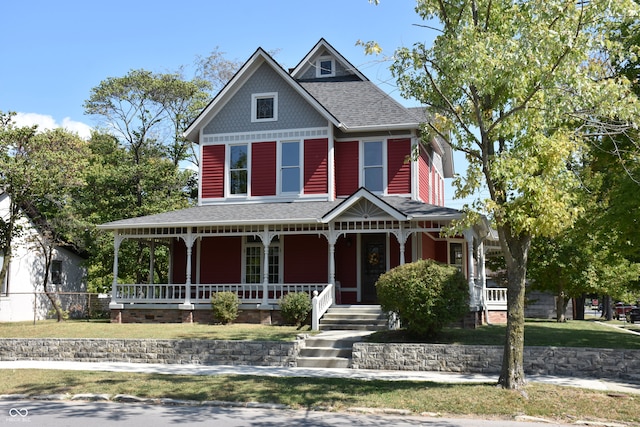 view of front facade featuring a porch