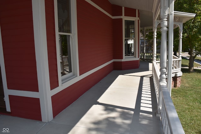 view of patio / terrace with a porch