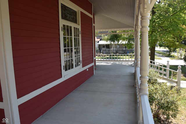 view of patio featuring covered porch