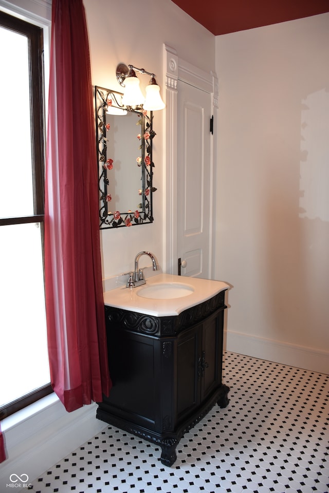 bathroom featuring vanity