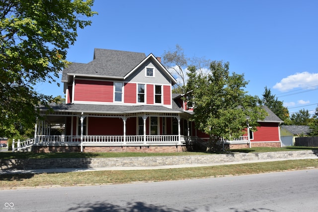 view of front of home featuring covered porch