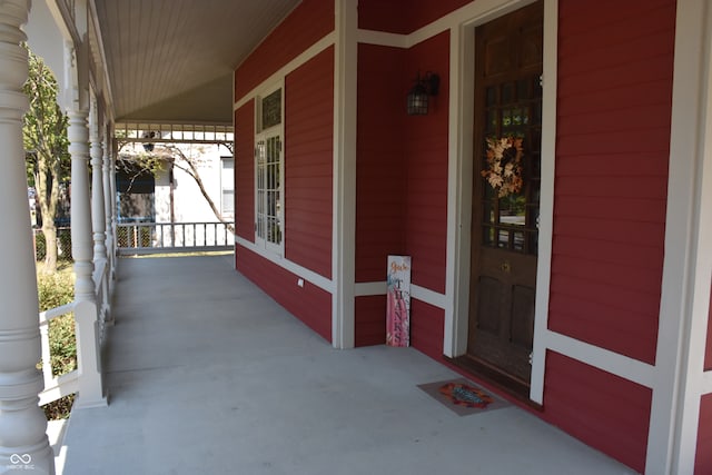 exterior space featuring covered porch