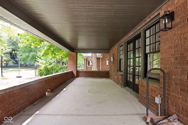 view of patio with french doors