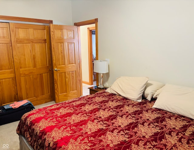 bedroom featuring carpet