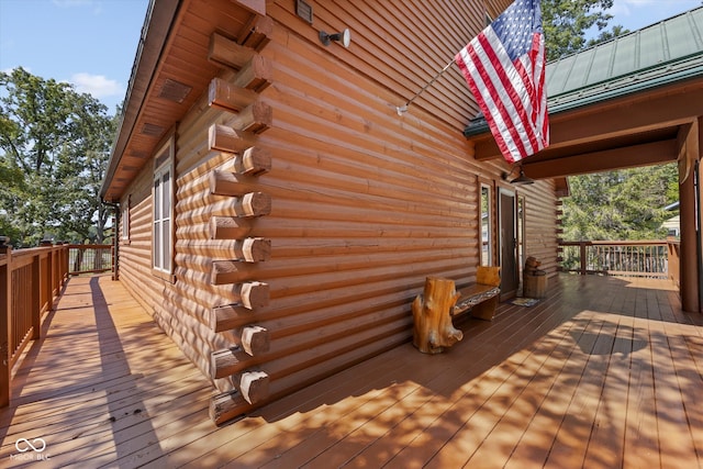 view of wooden deck