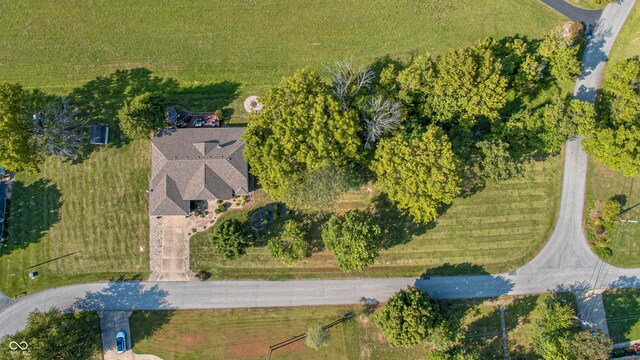 aerial view with a rural view