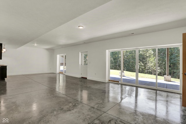 interior space with concrete flooring