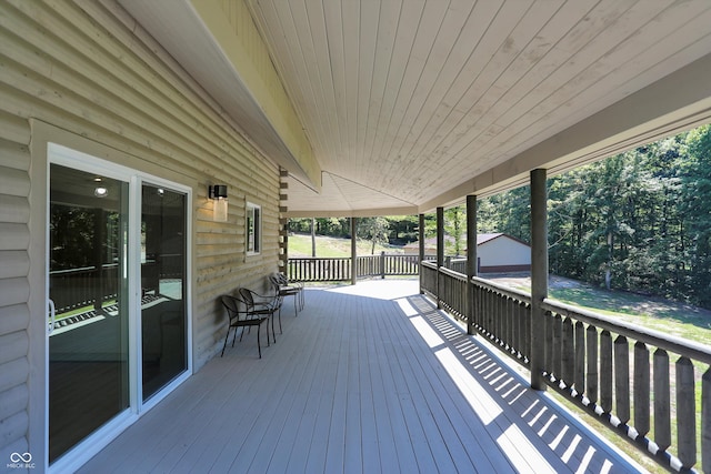 view of wooden deck