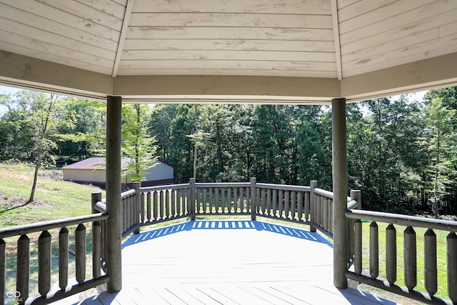 view of wooden terrace