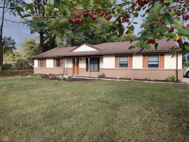 ranch-style house with a front yard