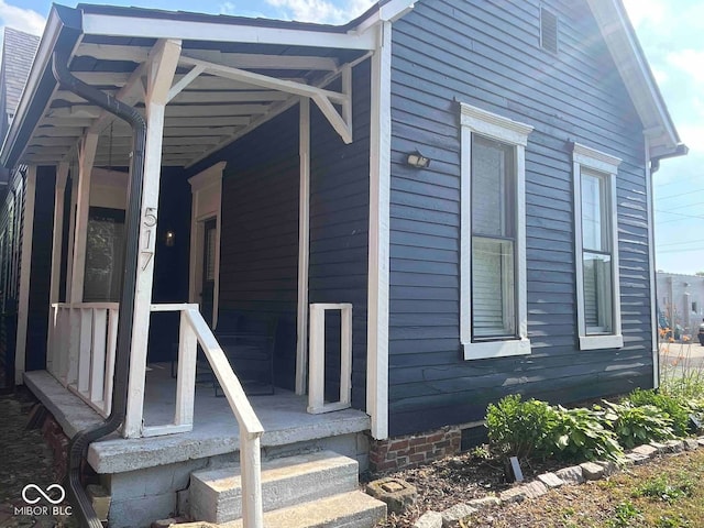 exterior space featuring a porch