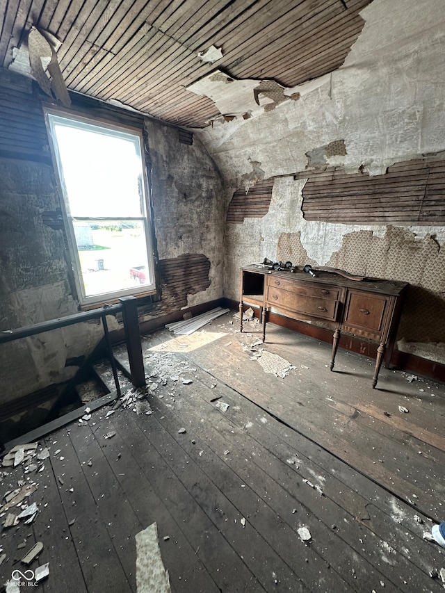 misc room featuring dark wood-type flooring