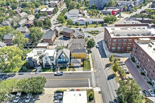 drone / aerial view with a residential view