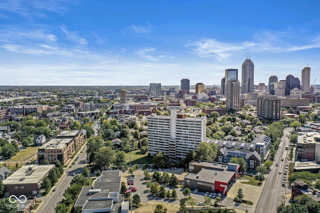 drone / aerial view featuring a view of city